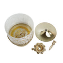 Gold White Round Calligraphy Serving Dish ( JC007)