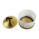 White Eid Mubarak Serving Dish with Metal Lid and Stand  (JC009)