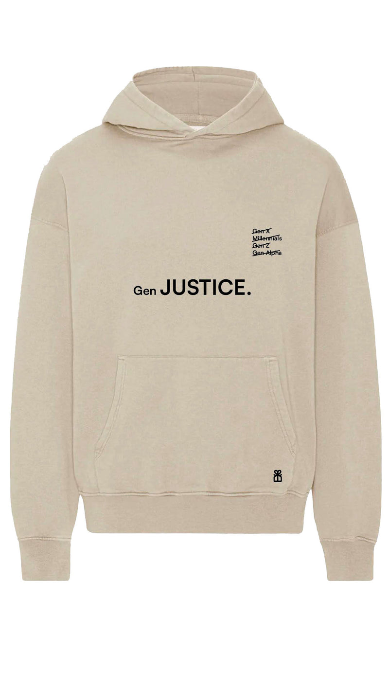 GenJustice Hoodie Stone - 100% Profits to Charity