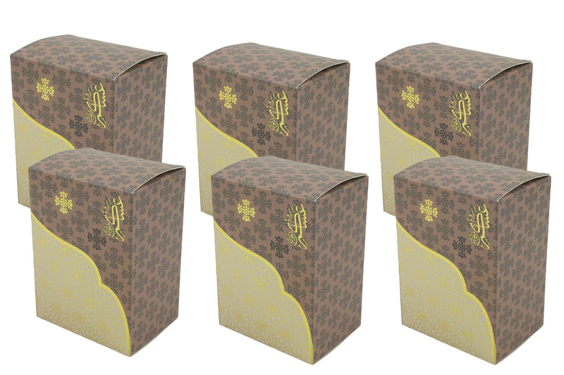 Taupe Gold Geo Design Gift Box - Party Favour Pack of 12