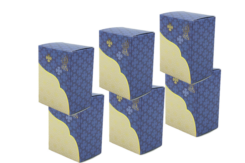 Blue Gold Geo Design Gift Box - Party Favour Pack of 12