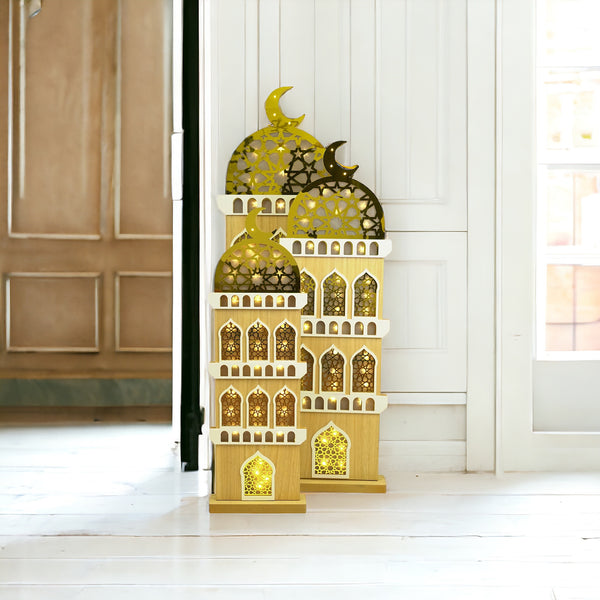 Giant Minaret Natural LED Light Geometric Stand