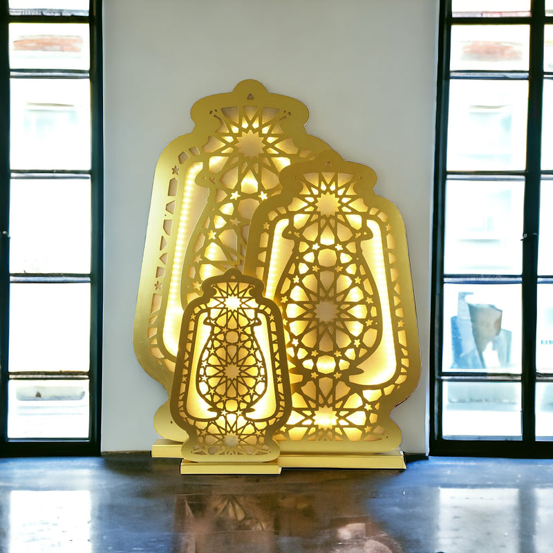 Giant Geometric Minaret display stand with LED Light(2351)