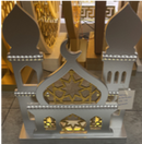 Large Mosque LED Stand For Ramadan & Eid - Silver & Gold