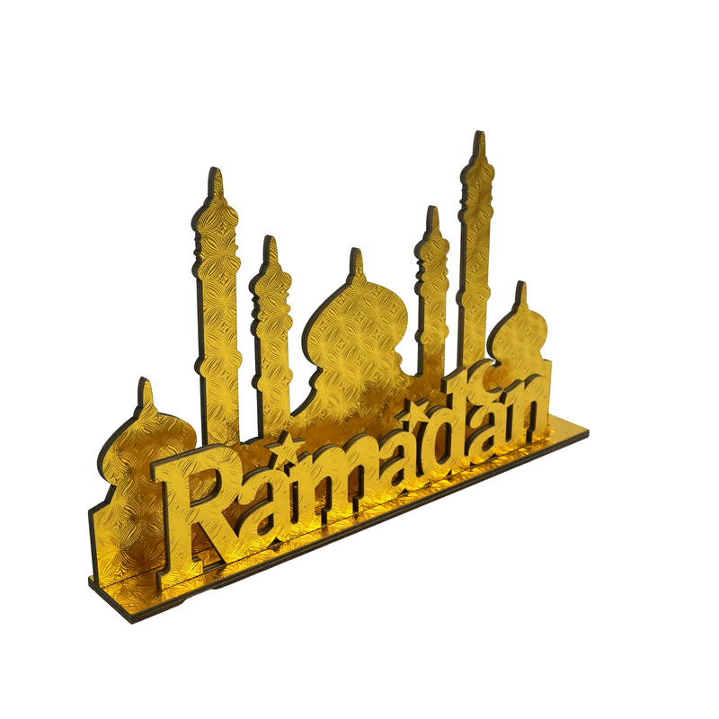 Ramadan Mosque silhouette Metalic GOLD Stand (757-38)