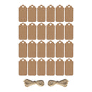 Pack of 24 Plain Rustic Eid Gift Labels with Twine