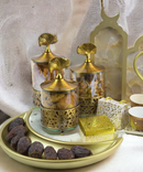 Matt Gold Crescent Moon Plate Eid/Ramadan (CX2310311)