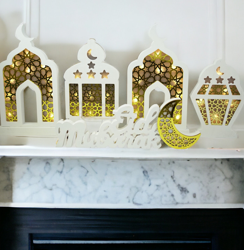 White Large Masjid Arch LED Stand (757-73)