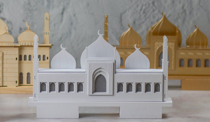 LED 3D Mosque Stand White(2227-3)