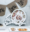 White Round Tray Large  رمضان كريم - Ramadan Kareem (757-20)