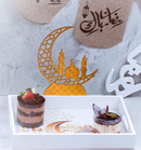 White Tray with Crescent Moon/Mosque Slot-in Sign (757-12)