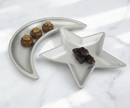Set of 2 Wooden Crescent Moon & Star Serving Plate Eid/Ramadan