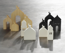 Set of 4 SMALL Wooden Table Centrepieces Mosque Silhouette Decor