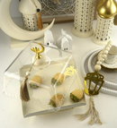 Gold & Ivory Mosque Silhouette Decorative Tray with Lid (24801-2)