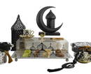 Black Crescent Moon LED Lantern with Tassel (24778-2)
