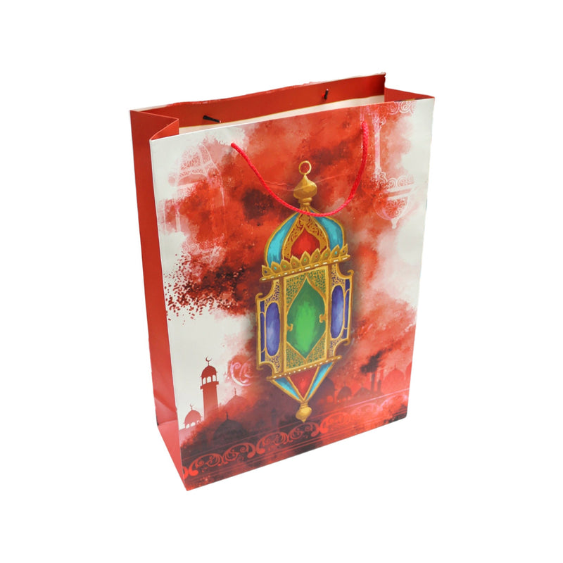 Large Red Watercolour Lantern Eid & Ramadan Gift Bags