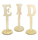 Eid Natural Wooden Letters Table Decoration