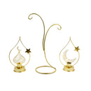 Brushed Gold 2 Branch Hanging Stand Crescent Minaret LED Tablescape (Y1079-3)