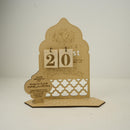 Wooden Ramadan Countdown Calendar with Dua Display