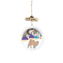 Ramadan Decoration 3d wooden eid LED light Wooden Hanging (Camel)