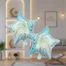 Pack of 2 Blue Marble Star Eid & Ramadan Foil Balloon (45cm)