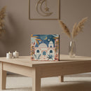 Teal Sky Mosque Wooden Box For Ramadan & Eid