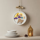 Ramadan Decoration 3d wooden eid LED light Wooden Hanging (Camel)