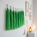 10 Green Paper Hanging Tassels Eid & Ramadan Decoration