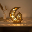 Natural Crescent Moon/Minaret LED Stand For Ramadan & Eid