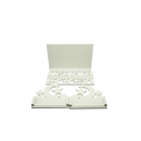 White Wooden Cut Out silhouette with Handle Tray