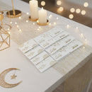 White with Gold Emboss Mini Eid Cards Pack of 12