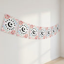 Floral Blossom Ramadan Mubarak Square Card Bunting - 2 meters