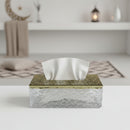 Gold and Copper Acrylic Wave Bevelled Tissue Box