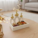 Clay Decorative Serving Tray with Mosque Silhouette For Ramadan & Eid