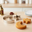 2pc XL (25cm) Crescent Moon & Star Cake / Pastry Dessert Cutter / Shaper Set