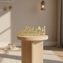 Gold Wooden "Eid Mubarak" & Mosque Decoration / Table Centrepiece