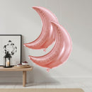 Pack of 2 Rose Gold Crescent Moon Eid & Ramadan Foil Balloon (45cm)