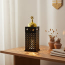 Medium Black and Gold Lantern with Removable Crescent Dome (24780-3)