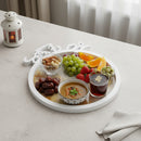 White Marble Effect Round Tray With رمضان كريم - Ramadan Kareem (757-19)
