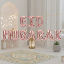 Rose Gold 'Eid Mubarak' Foil Letter Balloons