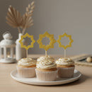 Large Gold Glitter 8-Point Star Cocktail Sticks (10 Pack)