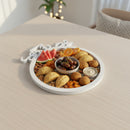 White Marble Effect Round Tray With رمضان كريم - Ramadan Kareem (757-19)