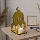 Candle with Mosque Stand Mirrored