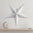 Large Silver Paper Hanging Star Eid & Ramadan Decoration