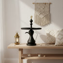 Black Decorative Serving Tray On Jug Stand (24345-1)