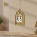 White & Gold 3D Wooden Arch & Mosque Hanging Calendar