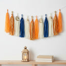 10 Orange Paper Hanging Tassels Eid & Ramadan Decoration