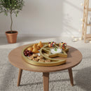 GOLD Wooden Crescent Moon With رمضان كريمPrint Tray (757-23)