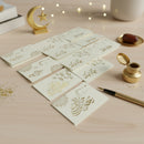 Cream with Gold Emboss Mini Eid Cards Pack of 12