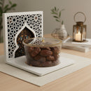 Geometric Minaret display Stand with Large Acrylic serving Bowl (2036-3A)